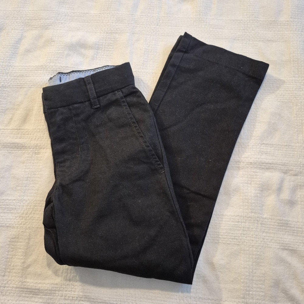 Gap boys size 6 slim navy chino, adjustable waist EUC